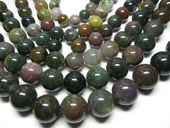 

wholesale 12-20mm 5strands INDIAN agate gemstone round ball red green purple mixed jewelry spacer