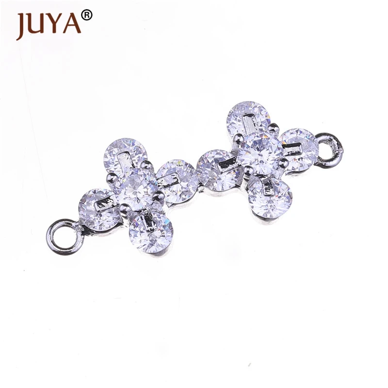silver 4 pcs Стразы с кристаллами, Круглый соединитель Karma Infinity, сделай сам, браслет, серьги, фурнитура, круглые соединители для изготовления ювелирных изделий, 4 шт - Цвет: silver 4 pcs