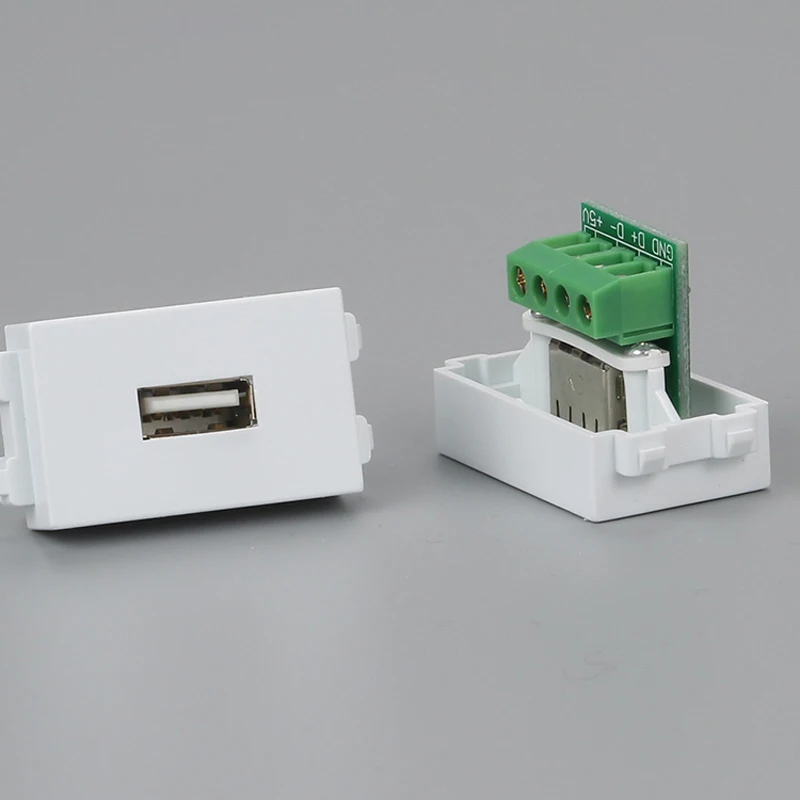 1 единица Сварка USB2.0 розетка разъем 23x36 мм USB слот без пайки хорошо для розетки панели