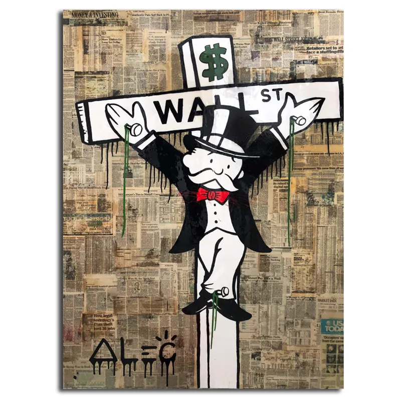 Alec монополярно перекрестное уличное искусство Холст Плакаты принты фотография