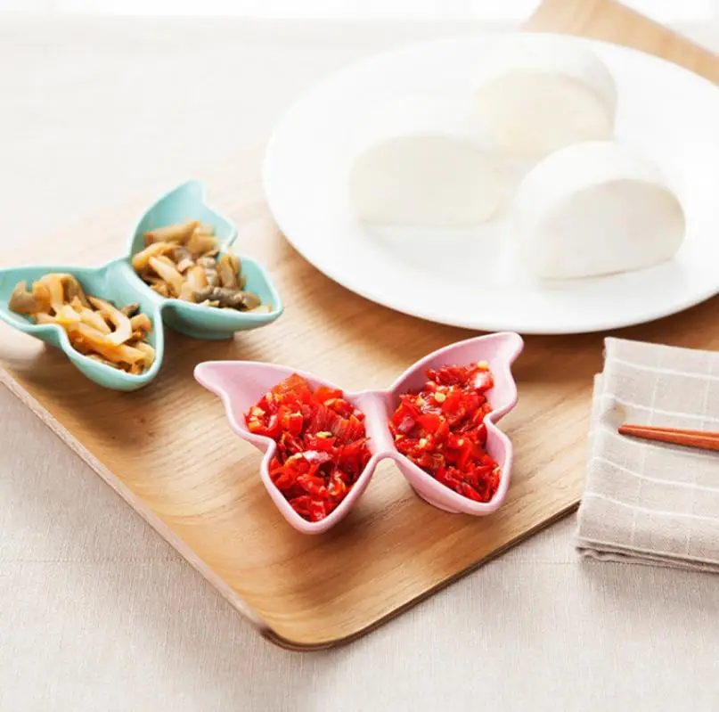 

Natural Degradation Of Wheat Straw Butter Shaped Plate Sauces Plate Snacks Dish Storage Trays Plate Saucer Food-Snack Dish