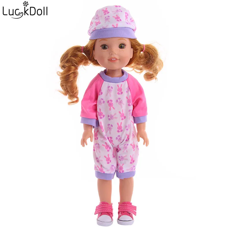 Luckdoll разнообразие модная одежда костюм для 14,5 дюймов куклы WellieWishers, детская лучшая кукла аксессуары