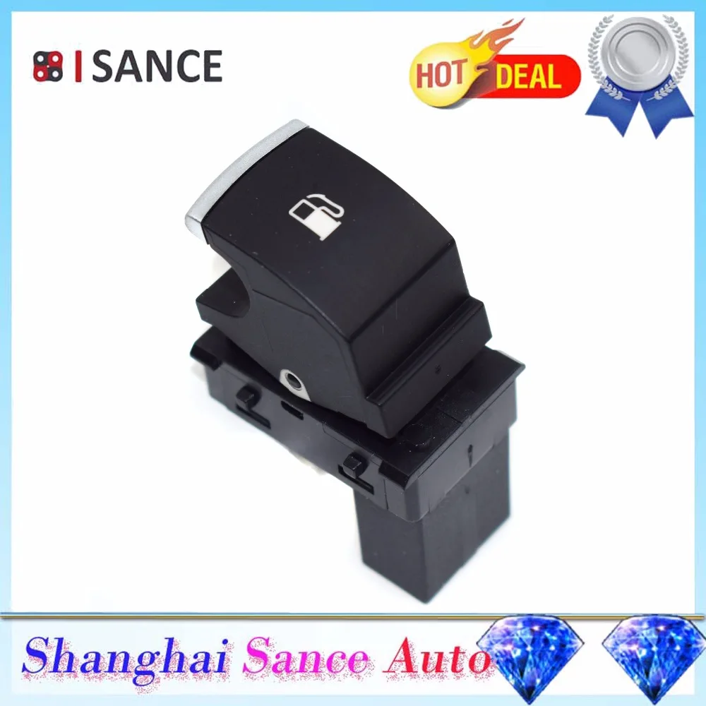 Левая хромированная кнопка переключения дверей бензобака ISANCE 1KD959833 для VW Golf Jetta MK5