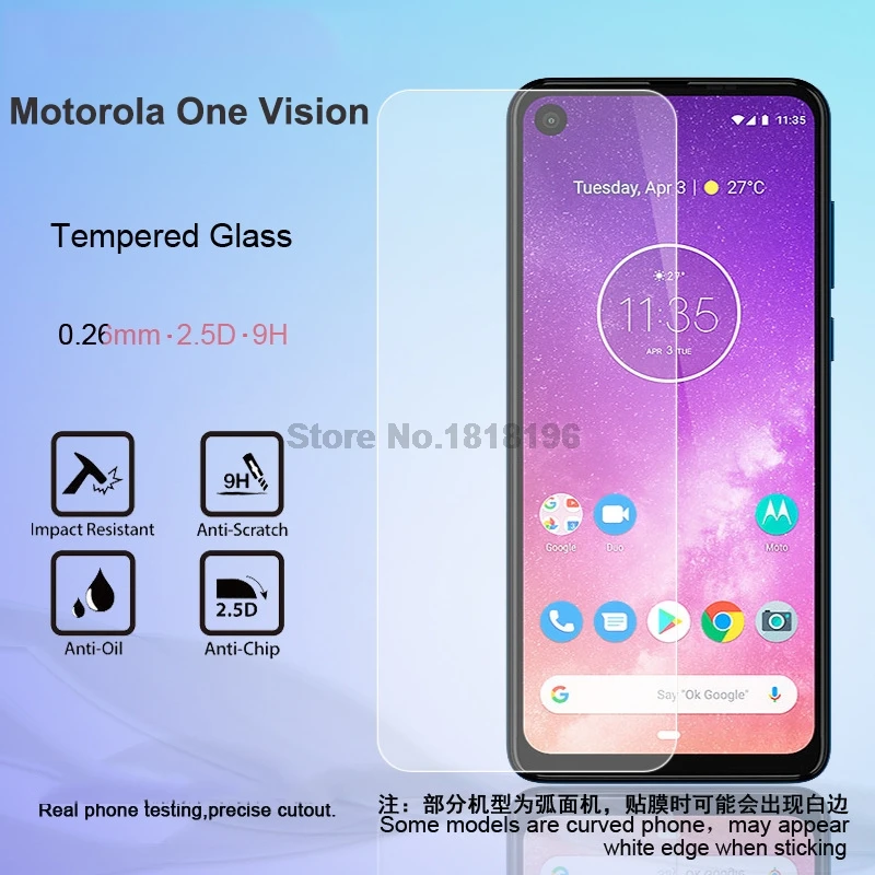 

9H закаленное стекло для Motorola One Vision Защитная пленка для экрана Motorola One Vision XT1970 Защитная пленка для телефона Moto One Vision