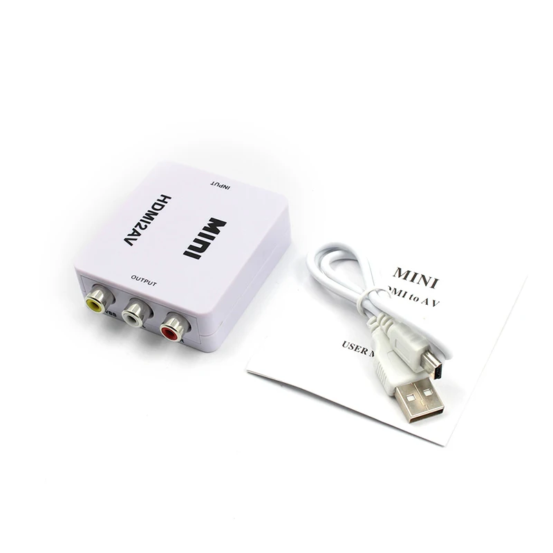 HDMI FemaleTo 3 RCA Plug видео аудио кабель AV адаптер конвертер разъем Вход Выход Mini-USB |