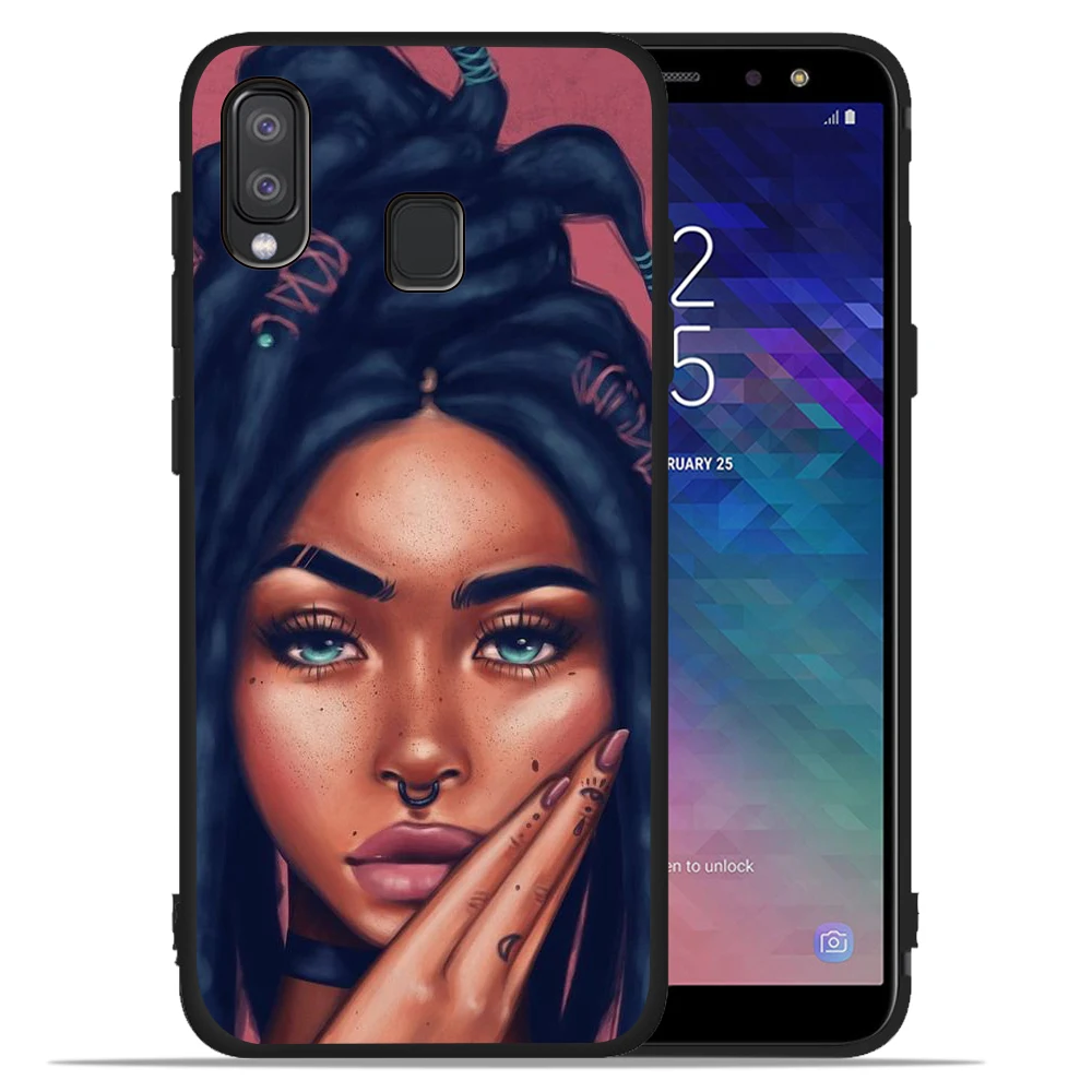 Мягкий силиконовый чехол для samsung Galaxy A50, чехол для девочек в африканском стиле, чехол для samsung A10 A20 A30 A40 A70 M10 M20, чехол, Etui