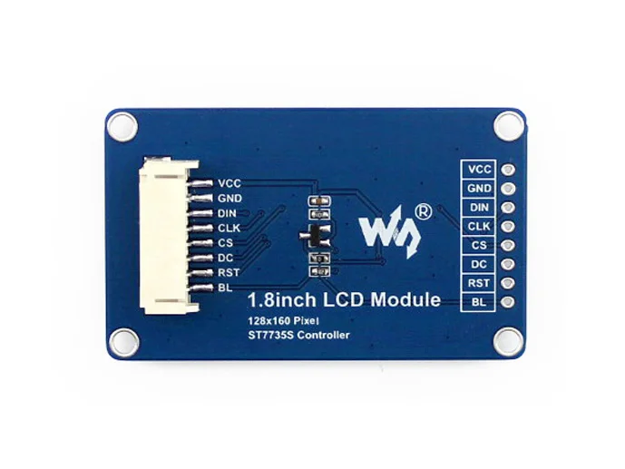 ЖК дисплей Waveshare 1 8 дюйма 128x160 пикселей SPI интерфейс светодиодный встроенный