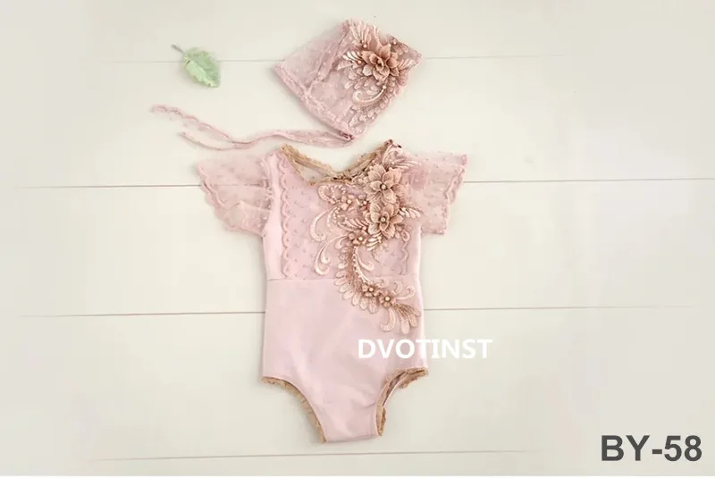 Dvotinst Baby Girls Photography Props Cute Lace Flora Outfits Dresses Clothes Set Fotografia Accessories Studio Shooting | Детская