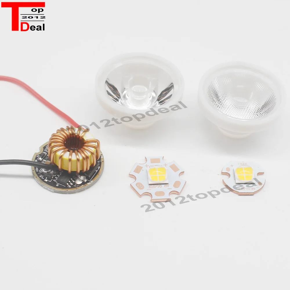 Светодиодный излучатель CREE XHP70 6 в светодиодный теплого белого цвета диаметром + 4
