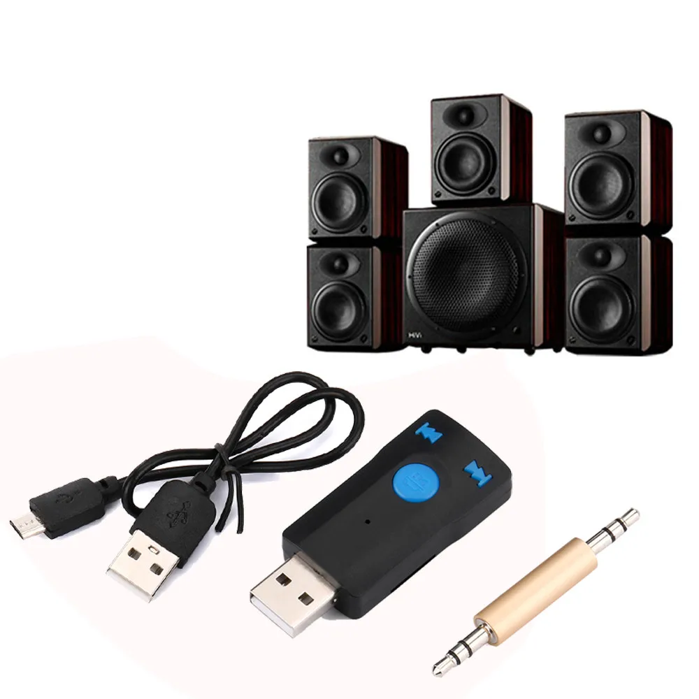 Комплект беспроводной связи Bluetooth для автомобиля AUX аудио USB приемник адаптер