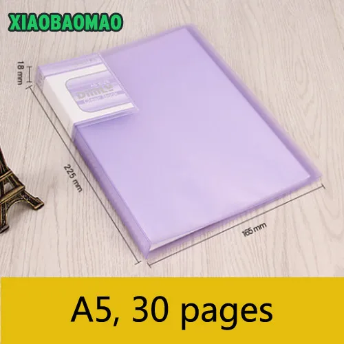 А5, 20 страниц/30 страниц/40 страниц/60 страниц, папка для документов, папка для сортировки файлов, практичные принадлежности для офиса и школы - Цвет: 30 Page