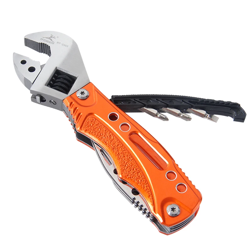 Мини складной нож из нержавеющей стали для выживания Набор отверток 9 в 1 обжима