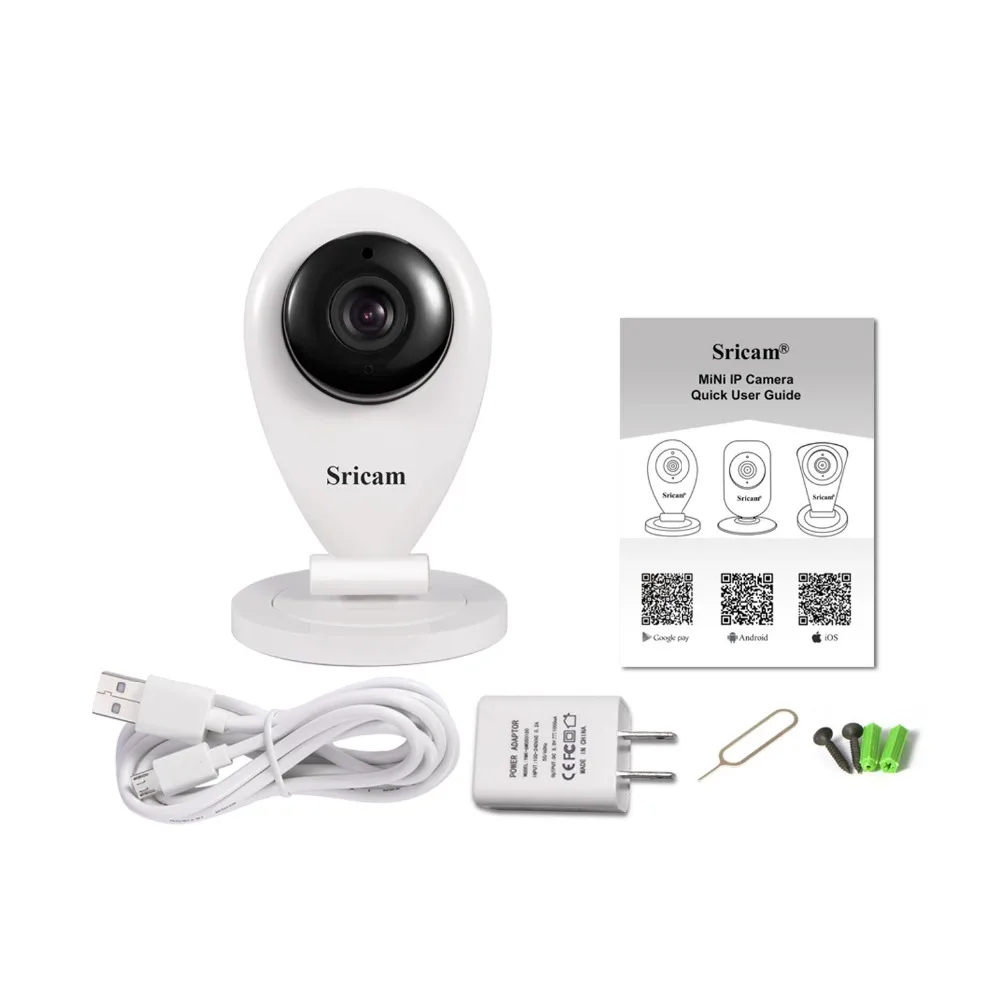 Sricam SP009A HD720P H.264 Wifi 1.0 Мегапиксельная Беспроводной Wi-Fi TF Слот ик-Объектив Ночного
