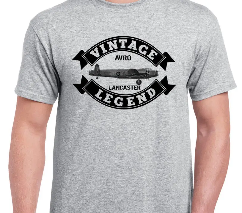 

Men Designer Clothes O-Neck Style Hip-Hop Tops Tees Avro Lancaster Vintage Classic Aeroplane Shirt Tshirt