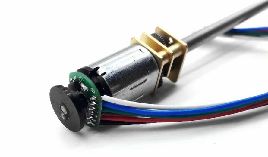 Новинка! M4 * 100 мм винтовой вал dc мотор-редуктор с магнитным кодером DIY Миниатюрный