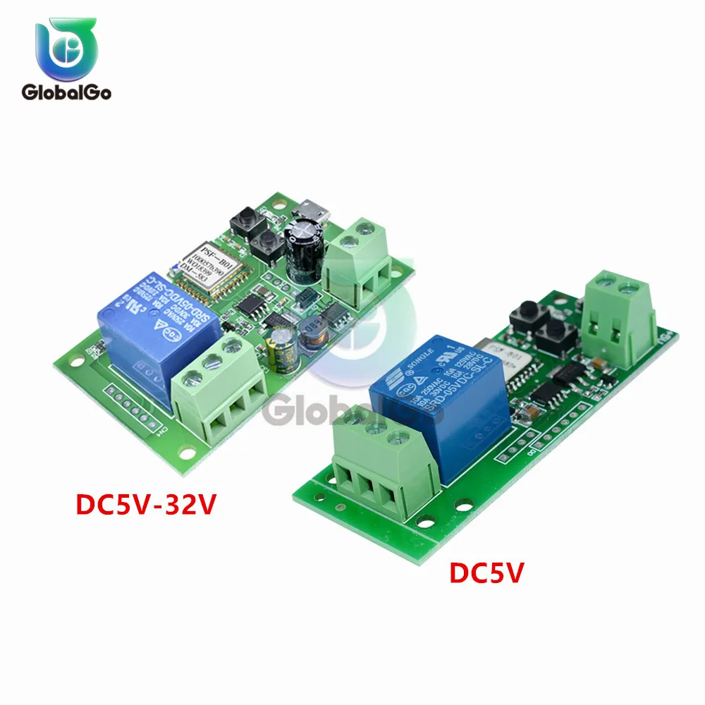 Самоблокирующийся Интеллектуальный релейный модуль Wi Fi DC5V 32V беспроводной wifi