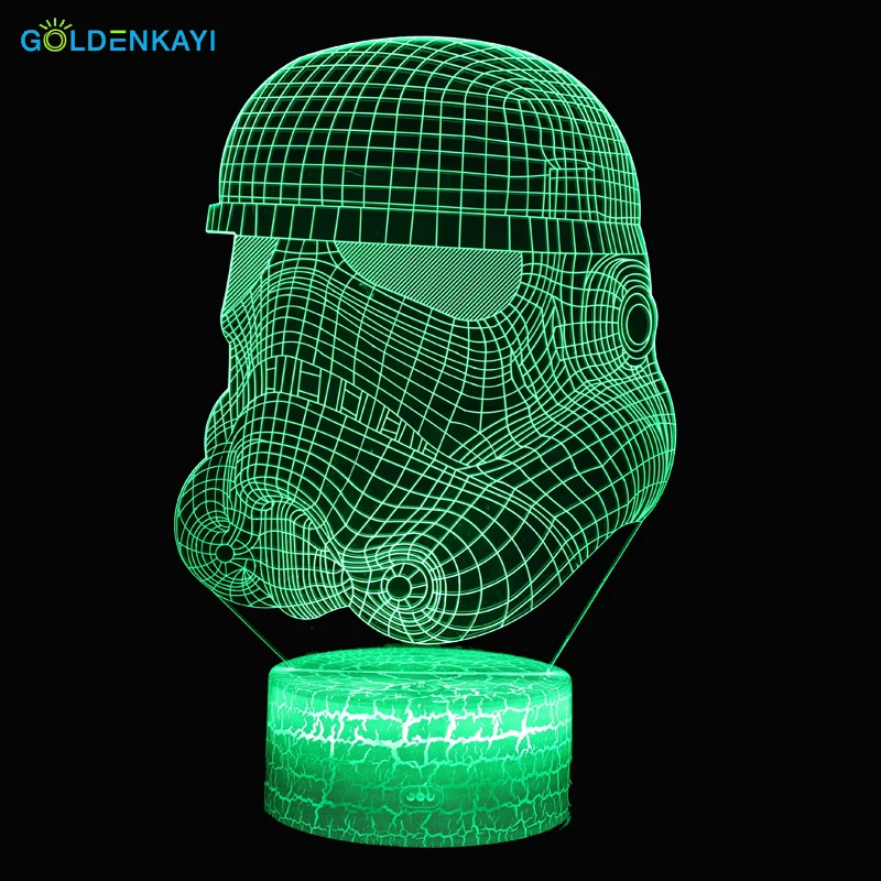 3D Star Wars Imperial Stormtrooper светодиодный Ночные огни атмосфера настольная лампа сенсорный выключатель многоцветный для Спальня декоративные лампы