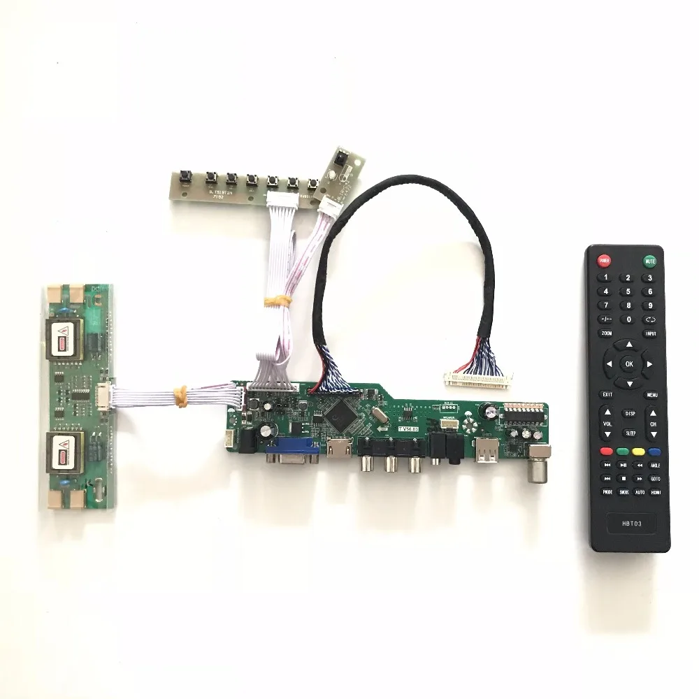 Плата контроллера T.V56.03 VGA AV Audio USB TV LVDS LCD для 17 дюймов 1280x1024 CLAA170ES01 комплект