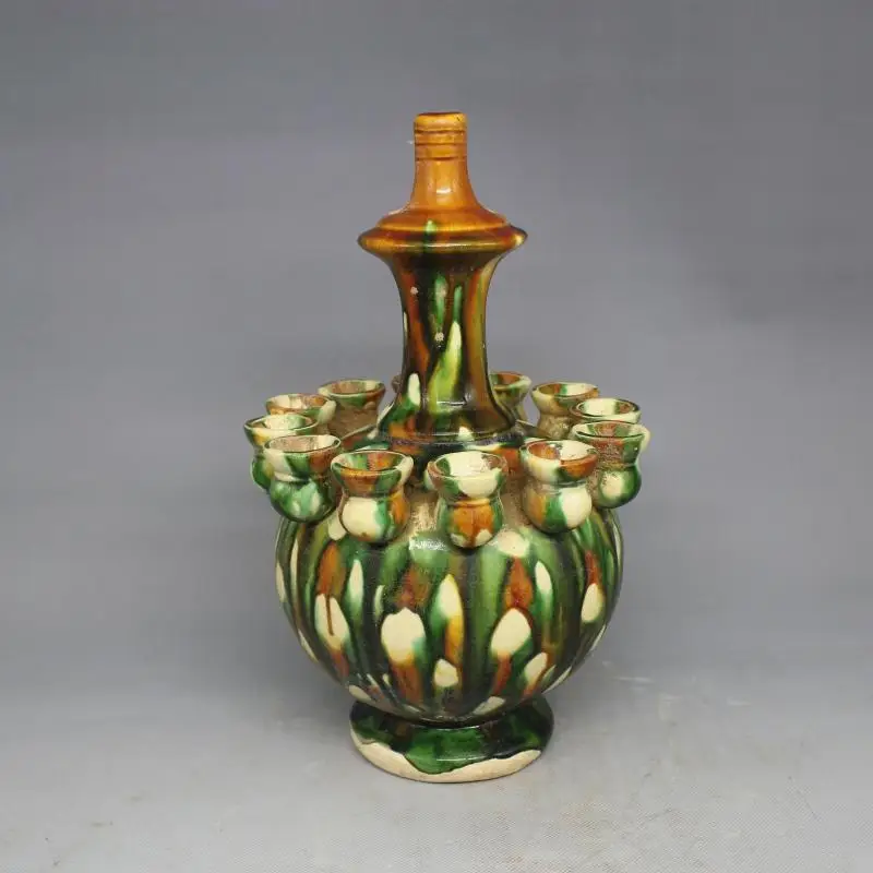 

Rare Old Chinese Tang Three-color porcelain vase,Multiple bottle,best collection & adornment,free shiping