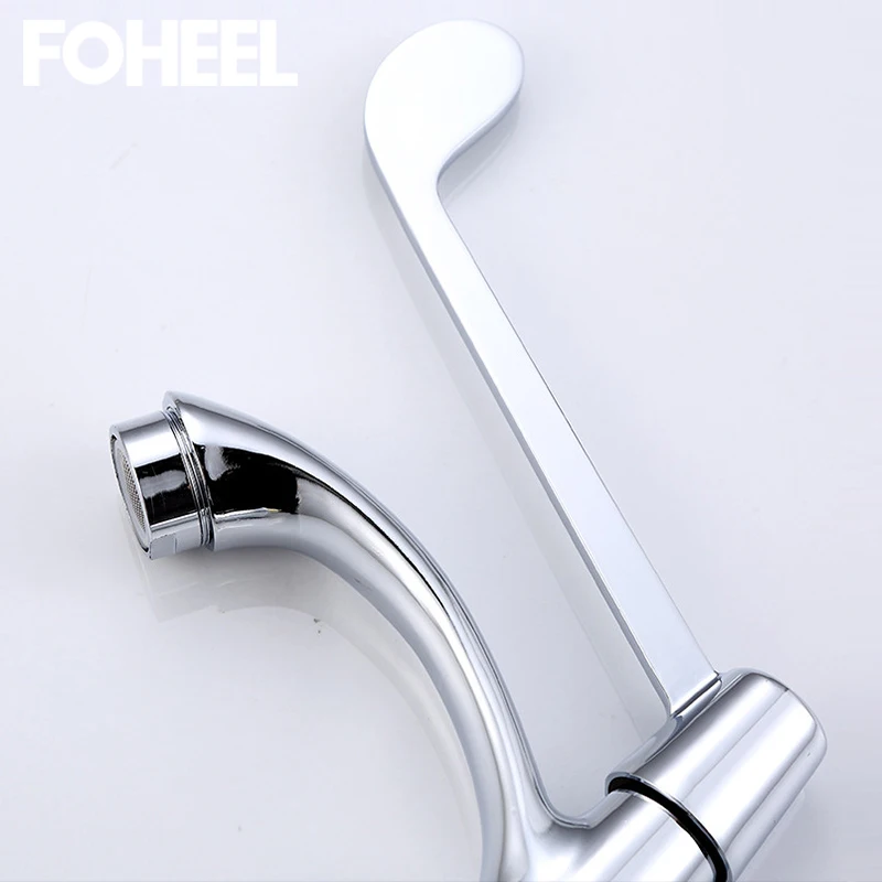 FOHEEL Stainless Steel faucet handle standing pots long copper core medical elbow | Обустройство дома