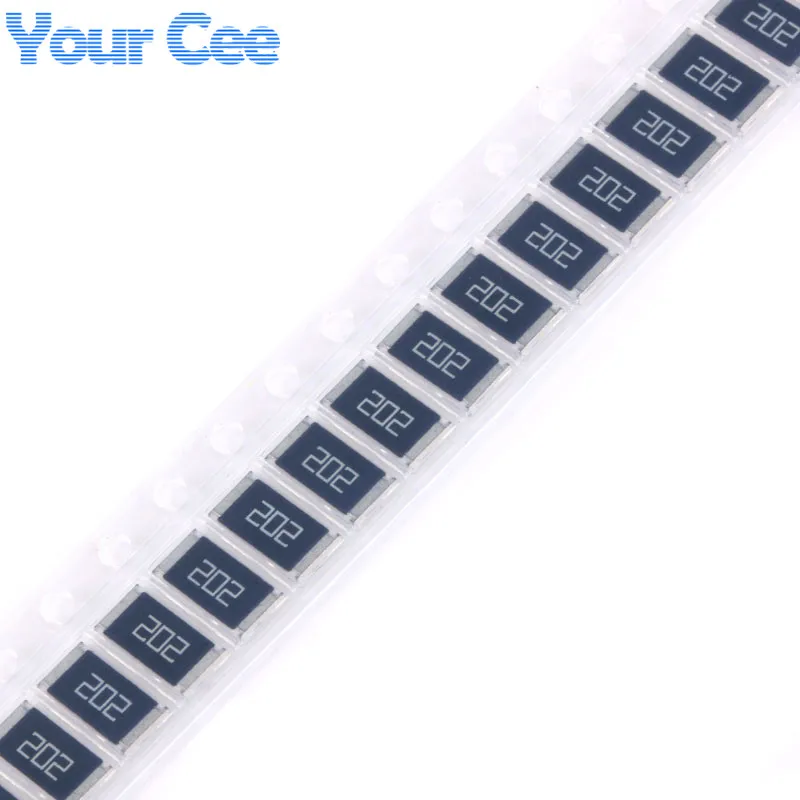 

50 pcs SMD Chip Resistor 2512 1W 2K ohm 202 5% Resistance 2KR