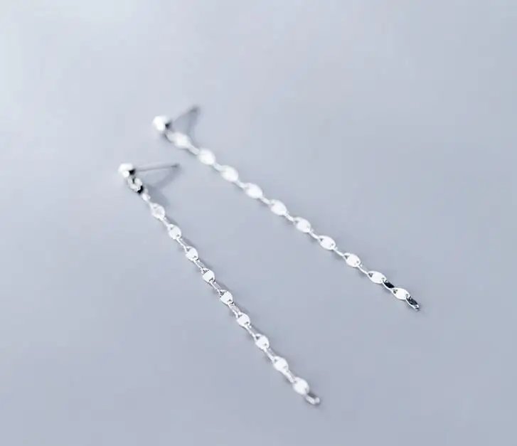 1 пара. Женские серебряные украшения Геометрическая цепочка висячие серьги