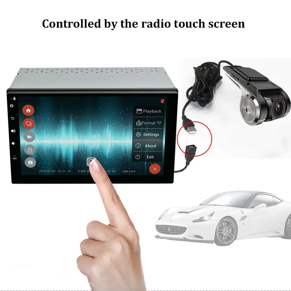 2018 Новый adas USB Автомобильный видеорегистратор Камера для вождения HD 720P видео