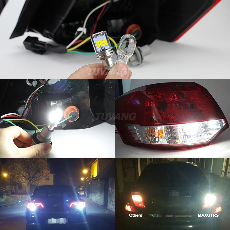 2x T15 W16W 921 912 3030 обратный белый светодиод резервная автомобильная лампа фонаря