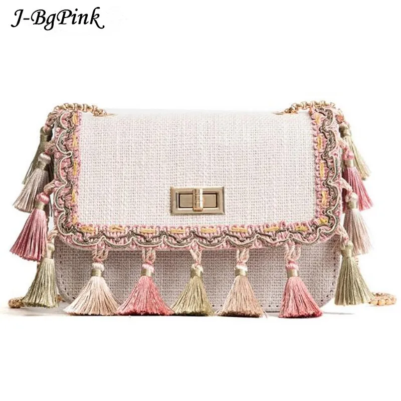Boho сумка через плечо с бахромой высокого качества Женская мода 2018 мини цепочкой