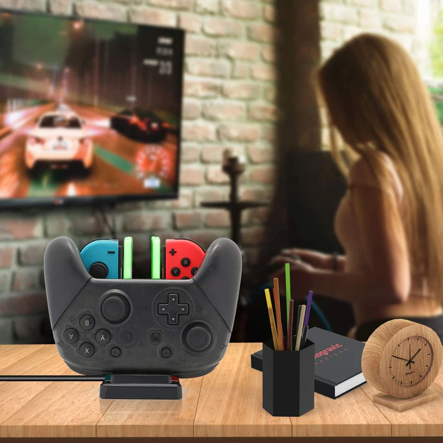 6 в 1 NintendoSwitch Joy con зарядная док станция Pro контроллер быстрое зарядное устройство