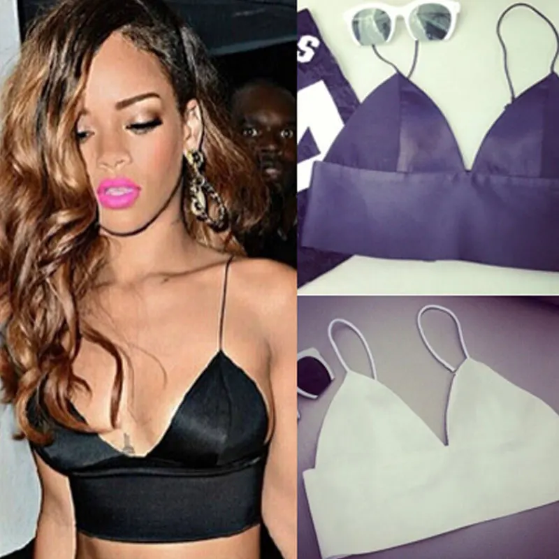 Женские летние топы в стиле хип хоп бюстье укороченный топ Rihanna сексуальные