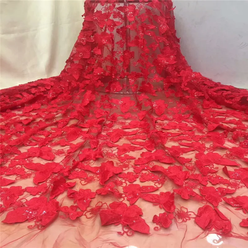 Cassiel Fashion African Net Lace Fabric Sequins Materials French lace Nigerian Tulle For Wedding Party Dress | Дом и сад