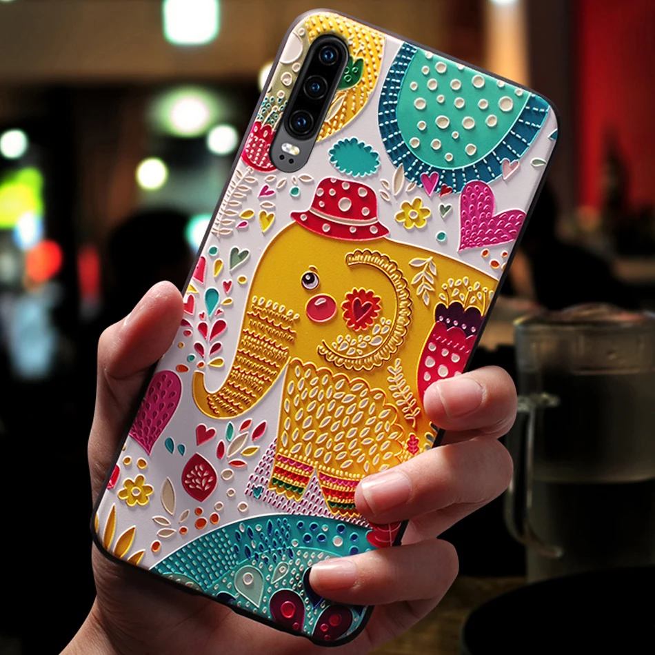 Чехол чехол для HuaWei P30 Lite Pro p30lite силиконовый милый 3D роскошный мягкий