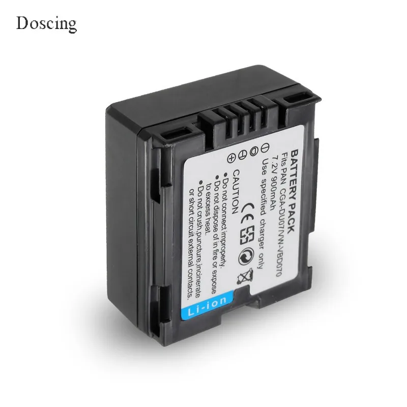 1PCS CGA-DU07 CGA DU07 VBD-070 DZ-BP07S Battery with Wall Charger For Panasonic CGA-DU06 CGA-DU07A DZ-BD70A DZ-BD70 BX35 BX37E |