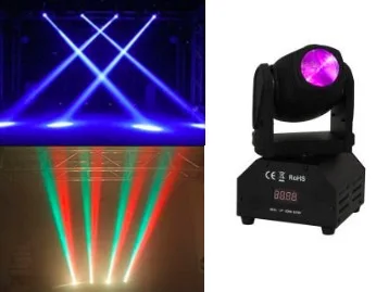 4 шт./лот миниатюрный луч 10 Вт светодиодный подвижный головной свет белый/RGBW DMX DJ