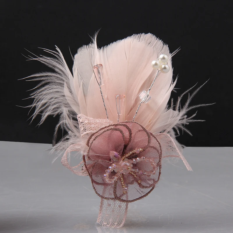 Модные булавки ручной работы перьевая Брошь 100% Милая Высококачественная пряжа