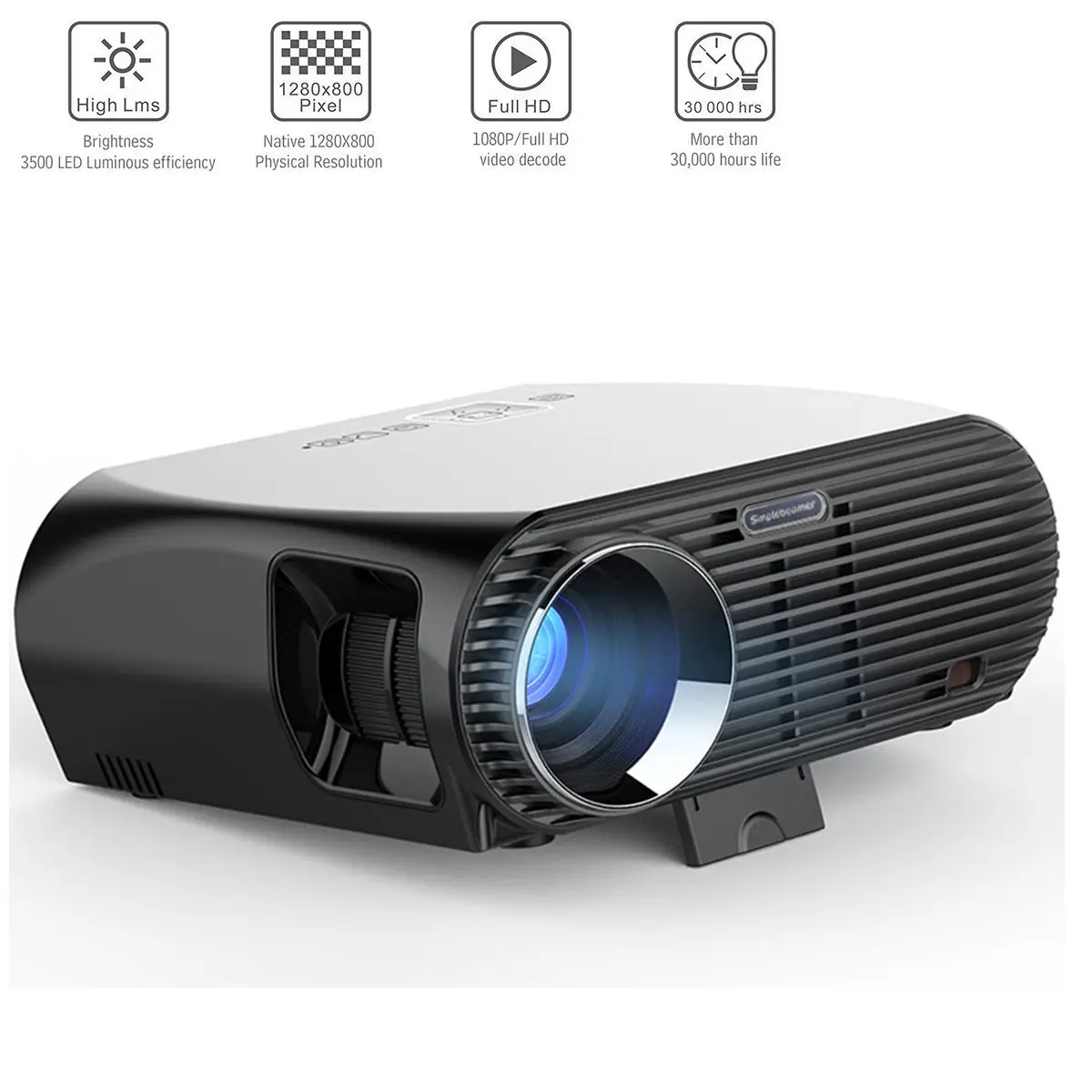 Vivibright GP100UP Android 6,01 wifi светодиодный смарт-проектор 3500 люмен 1280*800p 1080P HD домашний кинотеатр