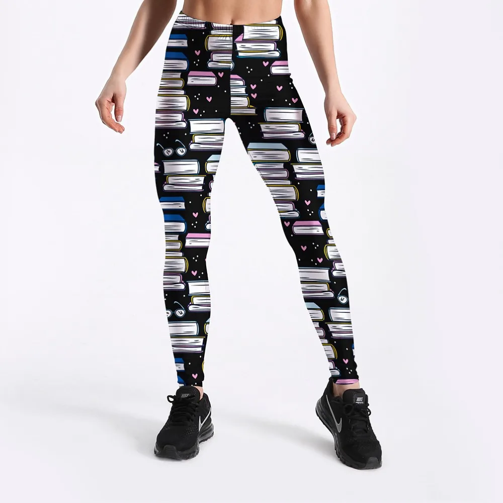 Женские модные леггинсы для тренировок фитнеса повседневные брюки с принтом