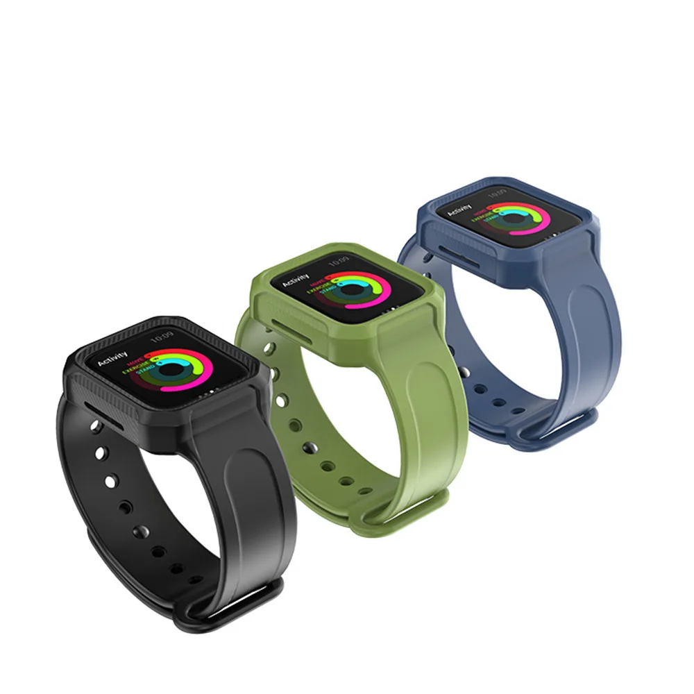 Мягкий силиконовый ремешок для Apple Watch 4 ремешка Защитный Браслет резиновый iWatch |