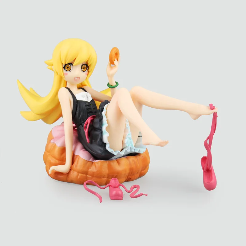 Аниме Bakemonogatari Oshino Shinobu черное платье ПВХ экшн-фигурка Коллекционная модель кукла
