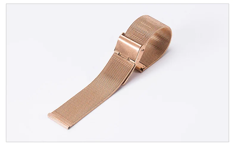 HIXANNY 16 18 20 22mm Black Silver Gold Rose ultra-thin Stainless Steel milan Mesh Strap Bracelets Watch Band | Электроника