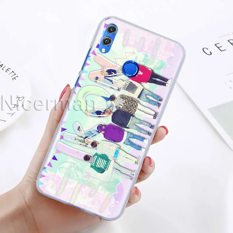 IKON Kpop Прозрачный чехол для huawei Honor Y9 Y7 Y5 Y6 Y9 Honor 10 20 Lite 8X 8A Play чехол для телефона Coque