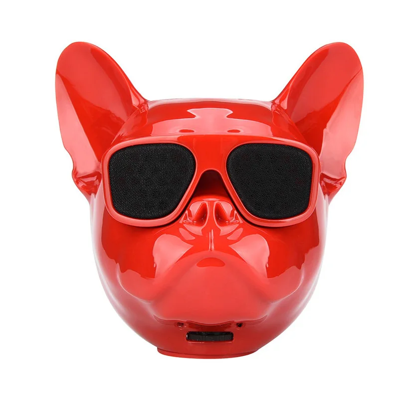 Bull Dog Портативный беспроводной Bluetooth динамик мини Открытый громкий динамик Bluetooth 4,1 Стерео MP3 для iPhone Xiao мультфильм подарок - Цвет: Red