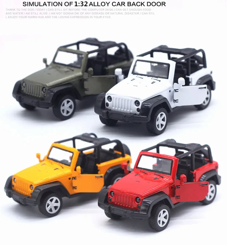 Jeep Wrangler 1:32 металлический литой автомобиль классический уличный джип Модель Коллекция игрушек для детей Подарки легированные модели автомобилей