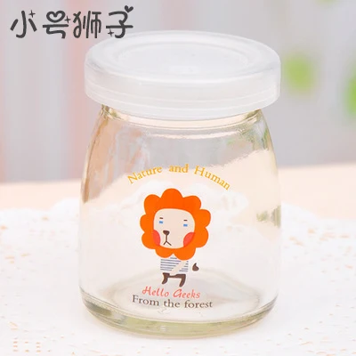 Diy пудинговая бутылка мультяшный жираф кавайная для желаний молока стеклянная 100