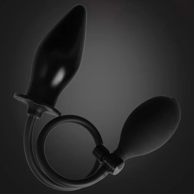 Silicone Anal Plug Pump Inflatable Butt Sex Toys For Adults Woman Anus G Spot Stimulate Large Black Buttplug Expander |