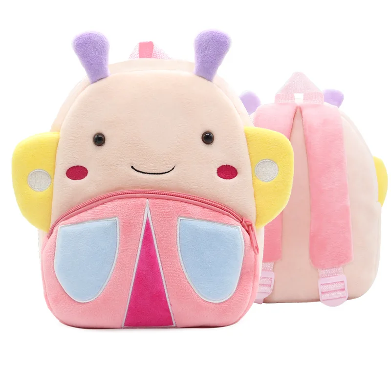 Детский Школьный рюкзак, дизайнерский мягкий плюшевый ранец с милыми мультяшными бабочками для маленьких девочек и мальчиков, детские школ...