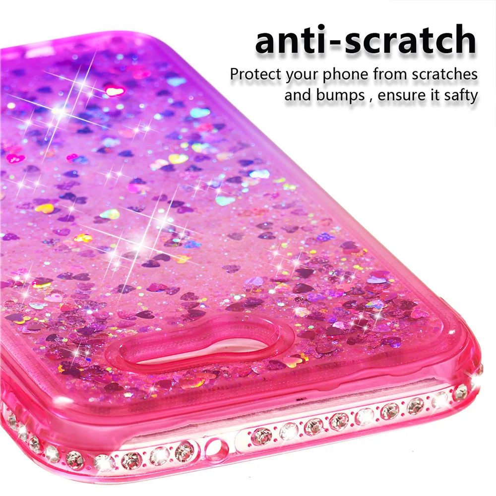 Для Samsung Galaxy Amp Prime 2 Sol J3 Emerge Bling Glitter Back Case симпатичный жидкий зыбучий песок бампер
