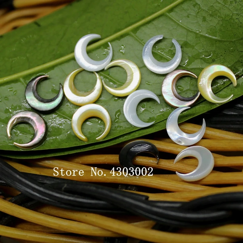 100pcs/lot 8mm Natural Moon Mother of Pearl shell for DIY Jewelry Cut MOP Beads fake nails | Украшения и аксессуары