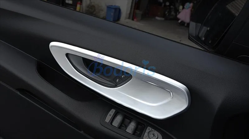 

For Mercedes Benz V Class Vito W447 2014 2015 2016 2017 2018 Interior Door Handle Bowl Insert Trim Chrome Car Styling Accessory